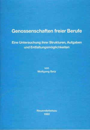 Genossenschaften freier Berufe - Wolfgang Betz