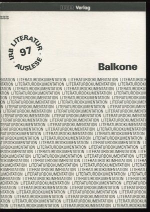 Balkone (RB-Literaturauslese Nr. 97) - Askan Blum