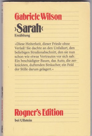Sarah - Erzählung - Gabriele Wilson