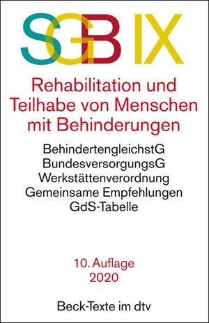 Bildtext: SGB IX Rehabilitation und Teilhabe von Menschen mit Behinderungen von Harry Fuchs