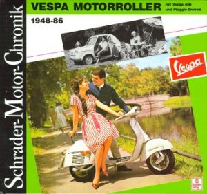 Bildtext: Vespa Motorroller mit Vespa 400 und Piaggio-Dreirad 1948-86 von Zeichner, Walter