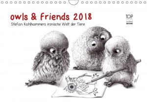 owls & friends 2018 (Wandkalender 2018 DIN A4 quer) Dieser erfolgreiche Kalender wurde dieses Jahr mit gleichen Bildern und aktualisiertem Kalendarium wiederveröffentlicht. - Stefan Kahlhammer
