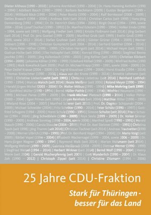25 Jahre CDU-Fraktion - Stark für Thüringen  besser für das Land - Seela, Reyk