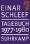 Tagebuch 1977–1980 - Wien Frankfurt Be - Schleef, Einar
