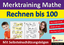 Merktraining Mathe - Rechnen bis 100 - Partnerrechnen mit Selbsteinschätzungsbögen - Schalla, Ulrike