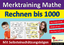 Merktraining Mathe - Rechnen bis 1000 - Partnerrechnen mit Selbsteinschätzungsbögen - Schalla, Ulrike