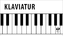 Klaviatur / Klaviertastatur von A'' (Kontra-Oktave) bis c'''' auf weißem Stabilkarton / Broschüre / 8 S. / Deutsch / 1977 / Edition DUX / EAN 9783868498516