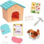 Moose Toys 300215 - Little Live Pets, My Puppy's Home Mini, Spielset mit Plüschwelpe & Hundehütte und Zubehör, Orange