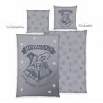 Harry Potter 4474456050 - Bettwäsche grau - Aktion, 80x80 cm + 135x200 cm, 100% Baumwolle