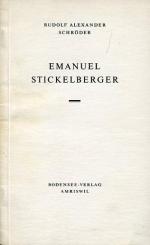 Emanuel Stickelberger. Rede.