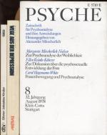 Psyche. Zeitschrift für Psychoanalyse und ihre Anwendungen. Hg. von Alexander Mitscherlich. 32. Jahrgang, Heft 8. Dazu zwei  Beigaben.