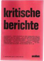 Kritische Berichte; 7. Jahrgang, Heft 1, 1979