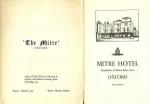 MITRE HOTEL (ca.1935) - Handbook of Motor Runs from OXFORD.