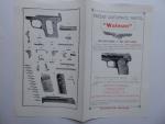 Patent Automatic Pistol "Walman" Cal. 6,35 6 schots and Cal. 7,65 7 shots. Instruction for use and List of Parts (with 19 illustrations).