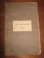 Art and nature. A tale. * First Edition. Dedicated by the author "James Johnstone Esq. of Alva from his sincere friend the author Edin. Nov. 26 1832 George Sinclair".