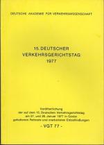 15. Deutscher Verkehrsgerichtstag 1977 in Goslar