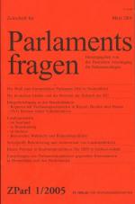 Zeitschrift für Parlamentsfragen 1/2005 März 2005