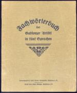 Fachwörterbuch der Gablonzer Artikel in fünf Sprachen. (Jablonec nad Nisou, Gablonz an der Neiße)