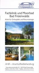 Fachklinik und Moorbad Bad Freienwalde - Klinik für Orthopädie und Rheumatologie