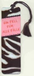 2 Lesezeichen mit Bändchen Zebra - Ein Fell für alle Fälle