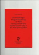 Der Heidelberger Programmparteitag von 1925 - Sozialdemokratische Standortbestimmung in der Weimarer Republik (BK L. Schr.)