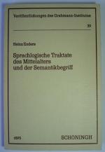 Heinz ENDERS: Sprachlogische Traktate de Heinz ENDERS: Sprachlogische Traktate de