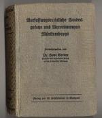 Gerber, Dr. Hans: Verfassungsrechtliche 