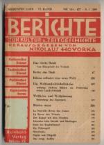 Nikolaus Hovorka: Berichte zur Kultur- u