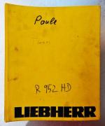 Liebherr R 952 HD Ersatzteilliste Katalo