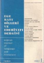 Ege Bati Dilleri ve Edebiyati Dergisi 1/1983