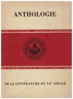 Anthologie de la Litterature du XX Siecle