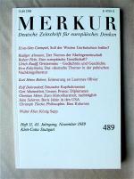 Merkur. Deutsche Zeitschrift für europäisches Denken. 489. 43. Jahrgang, Heft 11, November 1989.