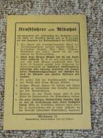 Kraftfahrer und Alkohol - Merkblatt 21