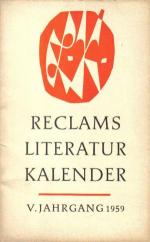 Reclams Literatur-Kalender 1959.