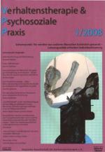 Verhaltenstherapie & Psychosoziale Praxis / 40. Jahrgang 2008, Heft  1