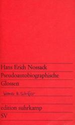 Pseudoautobiographische Glossen