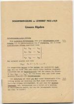 Lehrbrief Zusammenfassung Lineare Algebra, Determinaten und Matrizen