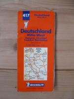 Michelin Karte 417 Deutschland Mitte West / plan Allemagne Centre Ouest / map Germany Central West im Maßstab 1:300.000