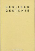 Berliner Lyrik - Lubasch, Kurt [Hrsg.] u