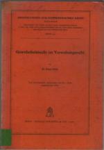 Gewohnheitsrecht im Verwaltungsrecht - Abhandlungen zum Schweizerischen Recht - Heft 340