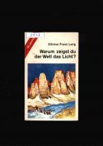 Lang,Franz Othmar: Warum zeigst du der W Lang,Franz Othmar: Warum zeigst du der W