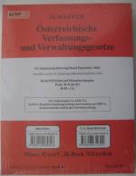 Österreichische Verfassungs- und Verwaltungsgesetze. 63. Ergänzungslieferung Stand September 2010 [zu Loseblattausgabe]. Mit Änderungen u a im B-VG, im BFG-Begeleitbestimmungsvertrag von Lissabon, im ORF-G, KommAustriaG und in der Gewerbeordnung.