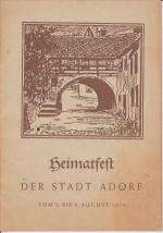 Heimatfest der Stadt Adorf 2. - 8. Augus