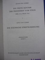 Die erste Reform des Freiherrn vom Stein (Edikt vom 9. Oktober 1807). Die Steinsche Städteordnung