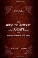 Die griechisch-römische Biographie nach ihrer literarischen Form [Taschenbuch]