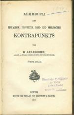 Lehrbuch des einfachen, doppelten, drei- und vierfachen Kontrapunkts (1917)