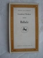 Ballade - Realien zur Literatur - Sammlung Metzler Band 192