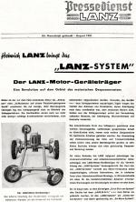 Heinrich Lanz bringt das " Lanz-System "