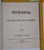 Gesetzsammlung für das Fürstenthum Schwarzburg-Rudolstadt. 1898. 59. Jahrgang (Fürstentum)