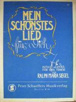 Siegel, Ralph Maria.: Mein schönstes Lie